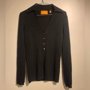 Black Ribbed Women's Sweater